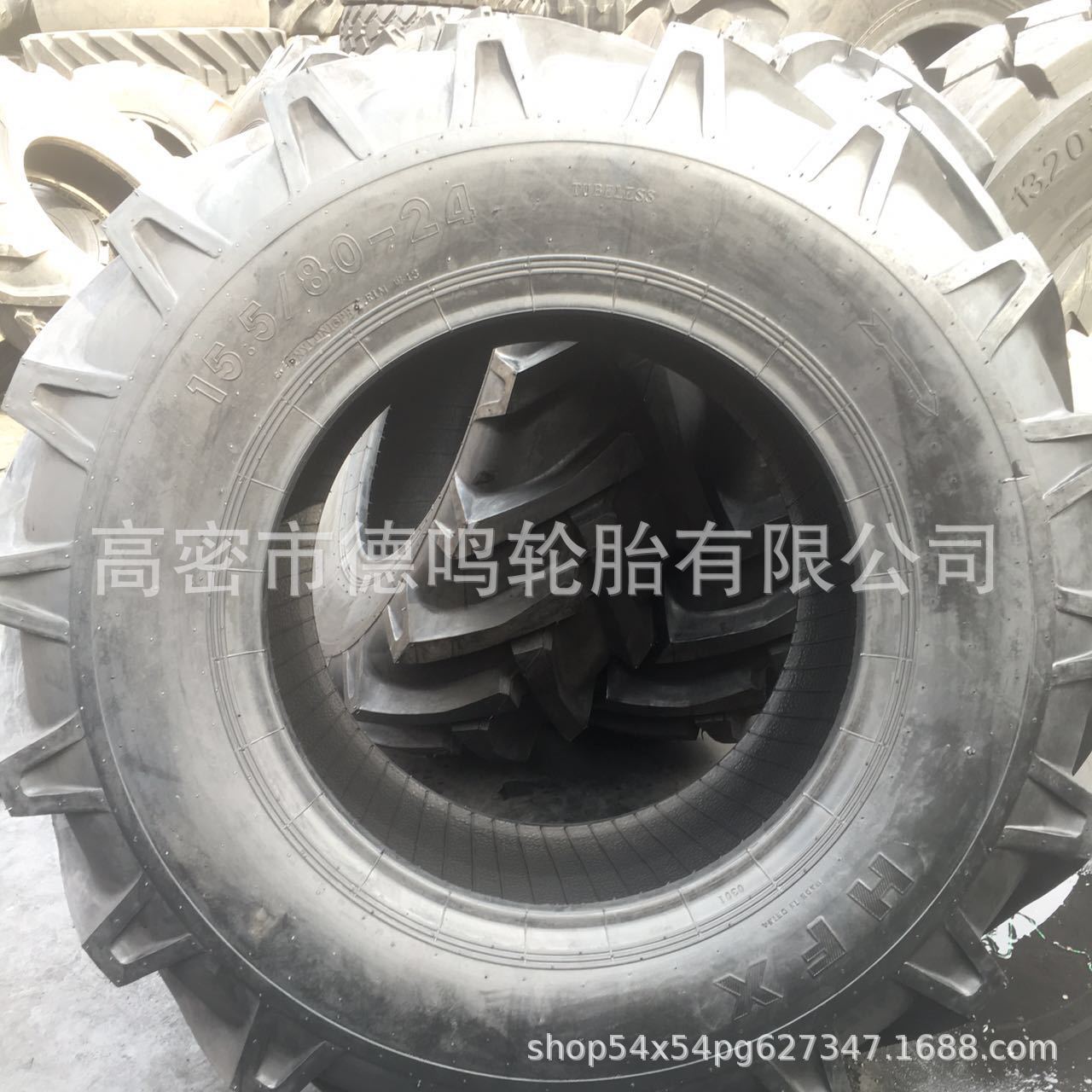 Neumático para montacargas con brazo telescópico para maquinaria de construcción, 15.5/80-24, neumático agrícola de espiga al vacío