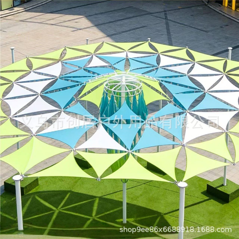 Triangular Canopy Sunshade Sail with Hardware Accessories for Garden, Square, and Scenic Area Activities, Landscape Decoration, and Sunshade Netting