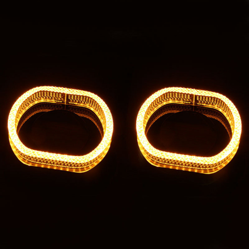 I7 cubierta integral de la lente del faro del automóvil cubierta decorativa 3.0 ángel ojo sombreador único medio círculo