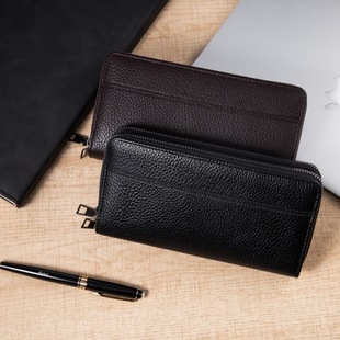 2024 New Men's Wallet Clutch Multifunctional Long Multi-Layer Card Holder Coin Purse Zipper Long Clutch