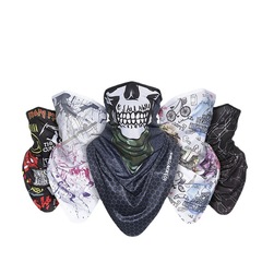 XINTOWN 運動頭巾印花三角巾 跑步騎行健身防曬面巾 男女騎行面罩