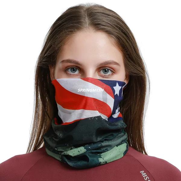 National flag magic headscarf, European and American style, multi-functional outdoor headscarf, sun protection face mask, warm sports seamless headscarf, in stock