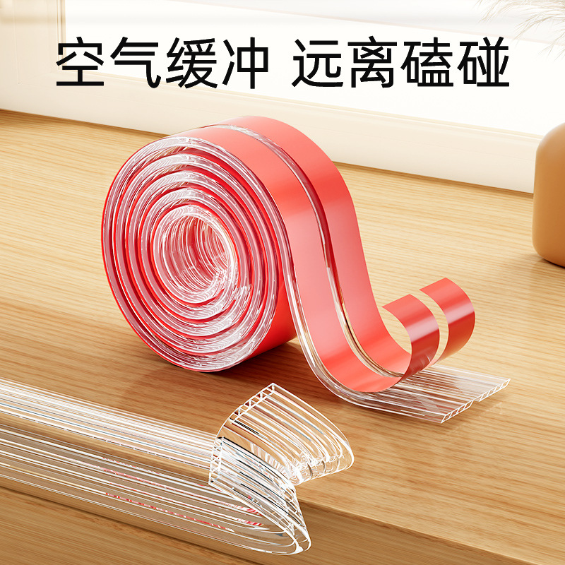 Transparent anti-collision strips, edge protection and corner protection, anti-collision safety protection for infants and young children, table corners and wall corner wrapping without adhesive tape