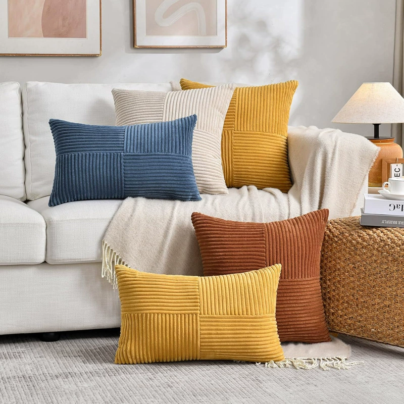 (Cross-border trading), plush pillow, pillowcase, light strip for side table, soft sofa, 5 pieces, Amazon
