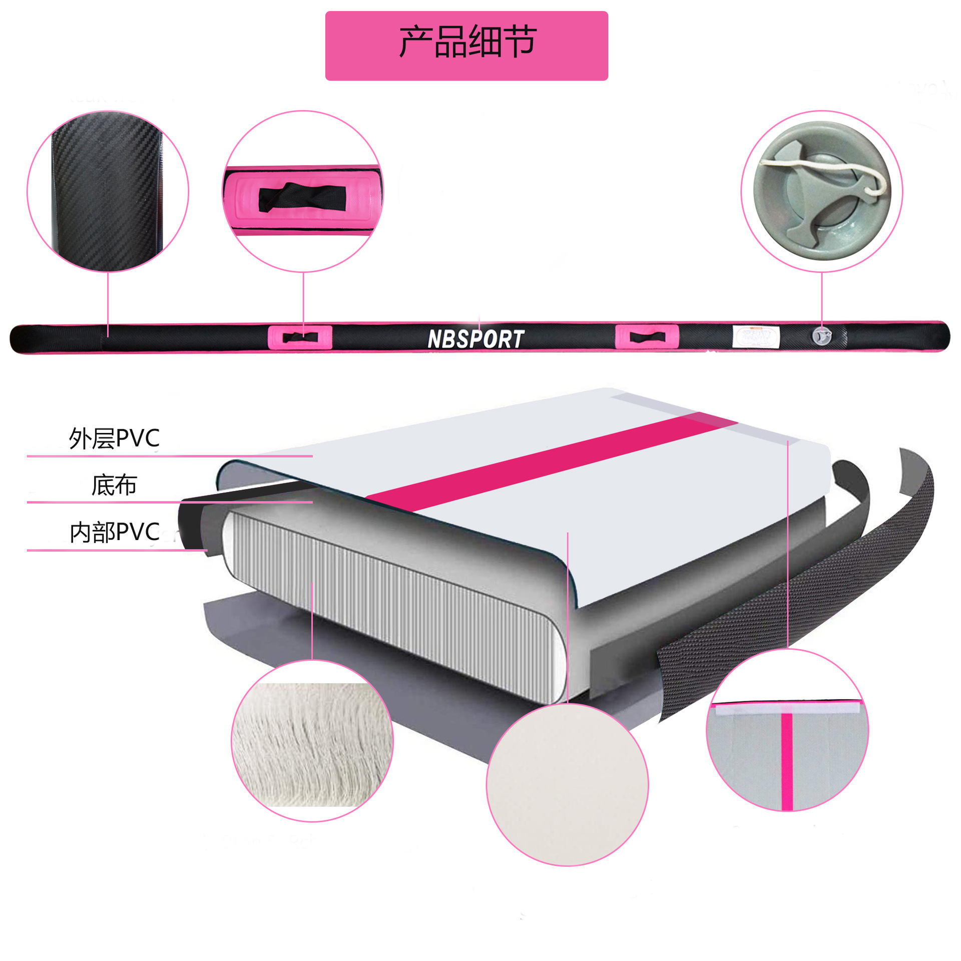 Xinfu modelo de aire esterilla de gimnasia infláble esterilla de abdominación esterilla de baile taekwondo esterilla de karate esterilla infláble fabricante