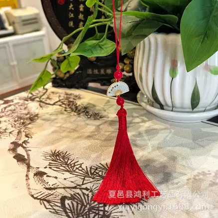 厂家直销8厘米扇子古风吊坠汉服旗袍压襟扇坠挂件手机包包配饰