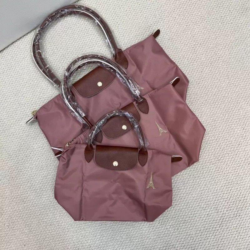 高品質の新しい限定版パリタワー刺繍トートバッグレディースハンドバッグ大中型餃子バッグ|undefined
