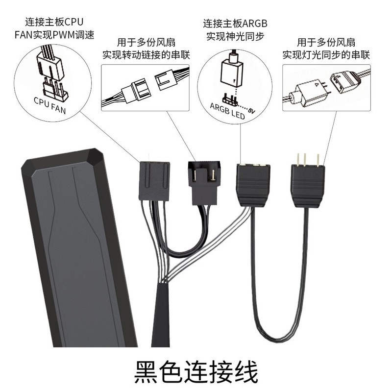 積み木プリズム冷却ファン コンピューター ワイヤレス接続 デスクトップケースファン 超高速 ARGB シンクロライト|undefined