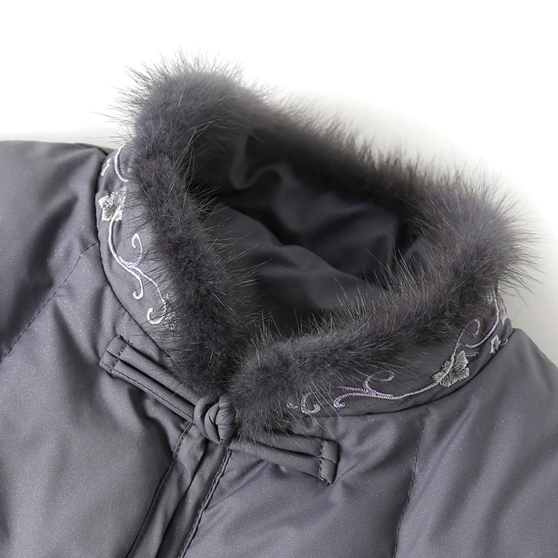 Keep warm down jacket for mother, 70 years, western style