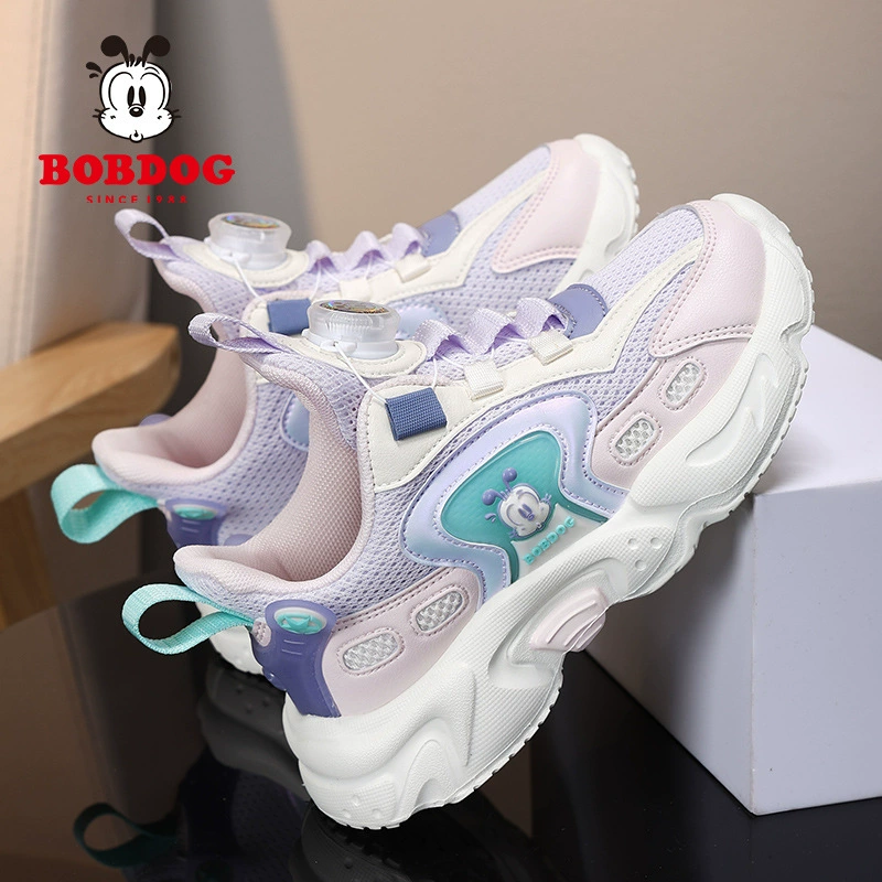 Обувь для девочек Babdou, спортивная обувь 2024, весна и осень, новые сетчатые дышащие детские повседневные кроссовки для девочек
