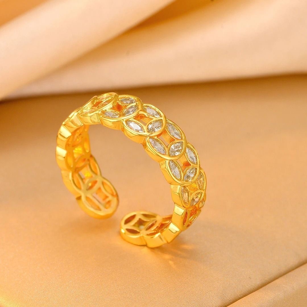Luxurious Chinese Style Diamond Ring For Women Wealth Design_voghion.com