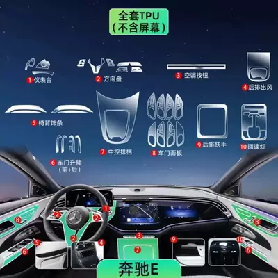Dashboard Film, E260L Modification: Car interior film