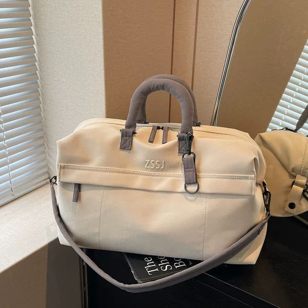 Cross-Border Large-Capacity Portable Travel Storage Bag for Women, Short-Distance Business Trip, Boarding Fitness Bag, Portable Cross-Body Luggage Bag