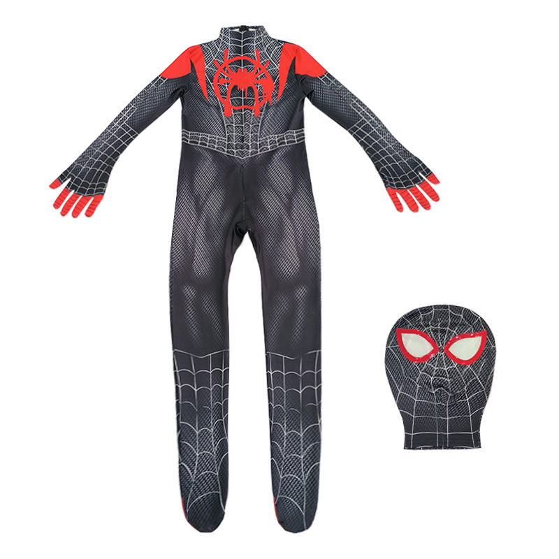 スチールスパイダーマンレオタードcos服远征子供アニメアダルト男性ハロウィーンコスプレ衣装|undefined