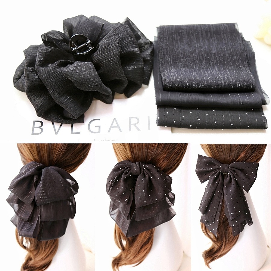 Elegant universal black shiffon cloth