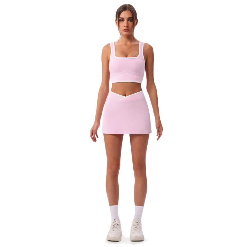 Cross-border con cojín de pecho chaleco elástico chaleco de ejercicios ropa interior deportiva ropa de abrigo corta ropa de vestir mujer