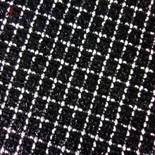 小香风面料 黑白格子亮丝粗纺面料 秋冬女装西服大衣服箱包布料