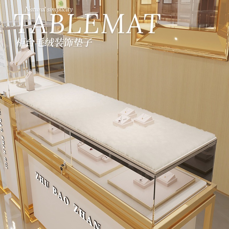 Unbranded Short Plush Bay Window Mat Balcony Mat Faux Wool Non-Slip (Wool pad) - 3646cm-delicate-plush-rabbit-fur-texture-beige