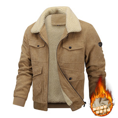【クロスボーダー速売通】コーデュロイジャケット男性起爆綿服男性ベルベットウール冬ファッションコート