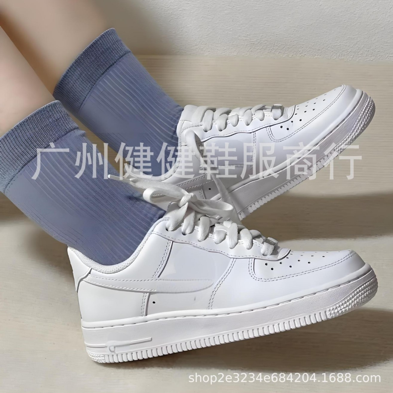广州健健鞋服莆田高版本空军一号纯白低帮男鞋经典款AF1女小白鞋