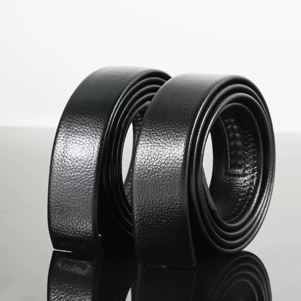 男士腰带无头皮带不带扣皮带条裤腰带荔枝纹全包仿真皮皮带批发