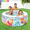 INTEX金鱼戏水池充气家庭游泳池58480 海洋球池浴池 充气底