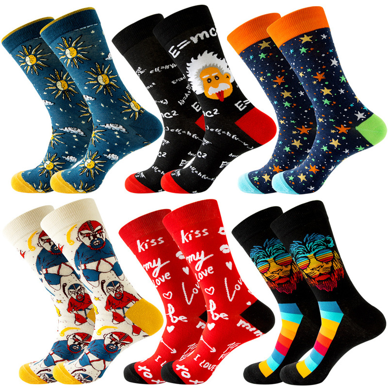 2022 Spring New Celebrity Men's Socks Star Women's Socks Animal Mid-Tube Socks Mexican Trendy Socks Valentine's Day Socks
