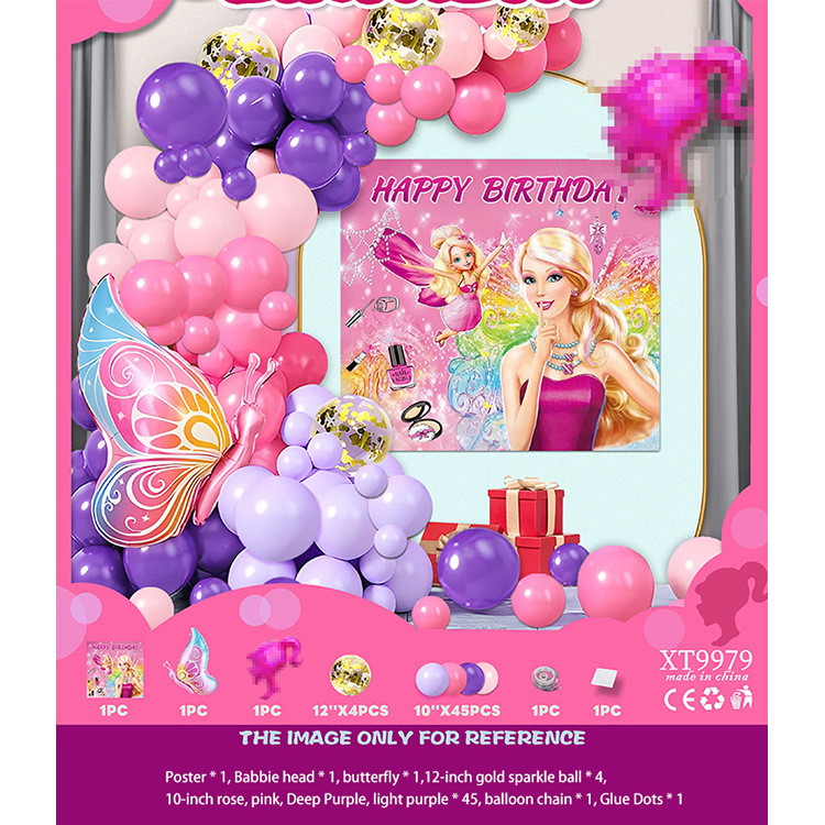 Fiesta de cumpleaños redonda escena diseño decorativo globo traje de juguete para niños globo de aluminio letras y números