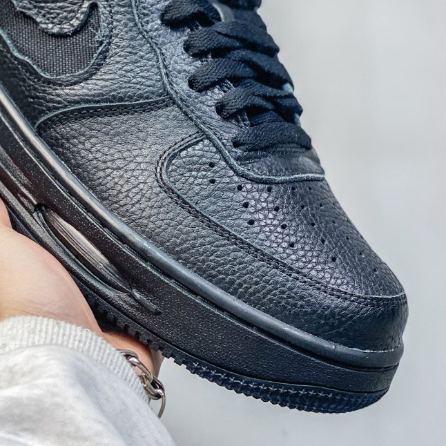 Putian Pure Original Air Force AF1 Air Cushion EVO Black Samurai Low-top Couple Board Shoes Thick Sole Increased Casual Board Shoes for Men