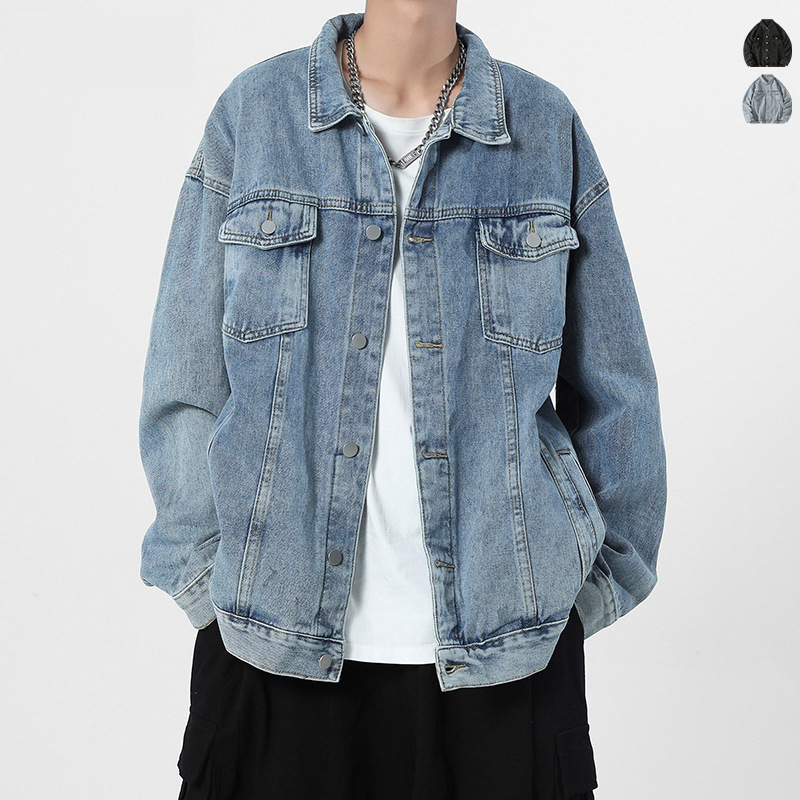 Denim Jacket Men's 2025 New Explosions Spring and Summer Trendy Brand Teenager Loose Casual Workwear Jacket Student Jacket