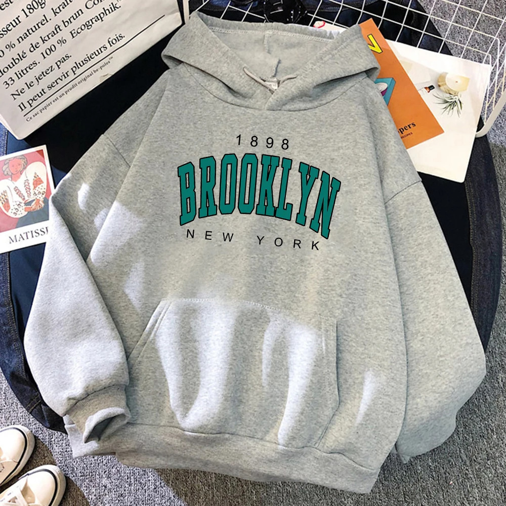 Autumn Brooklyn Hooded Sweater Men's Fashion Hoodie Men Hip