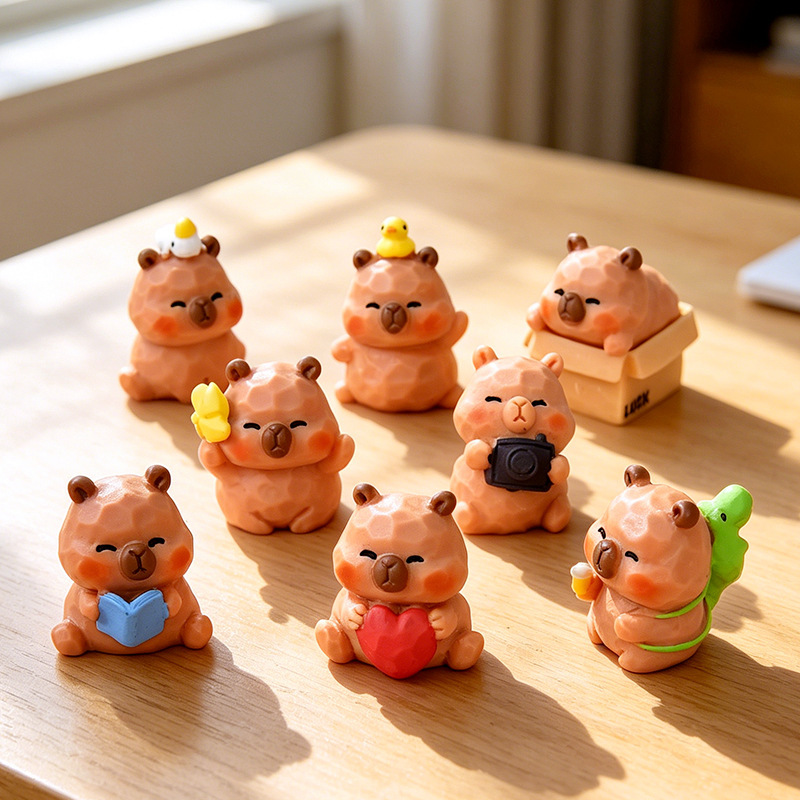 Original New Product Capybara Resin Accessories DIY Capybara Doll Crafts Resin Ornaments Pendant Wholesale