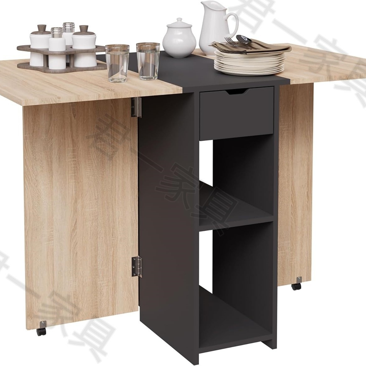 Amazon European and American Amazon Cross-Border Panel Furniture Supply Factory Customized Wholesale Movable Island Dining Table