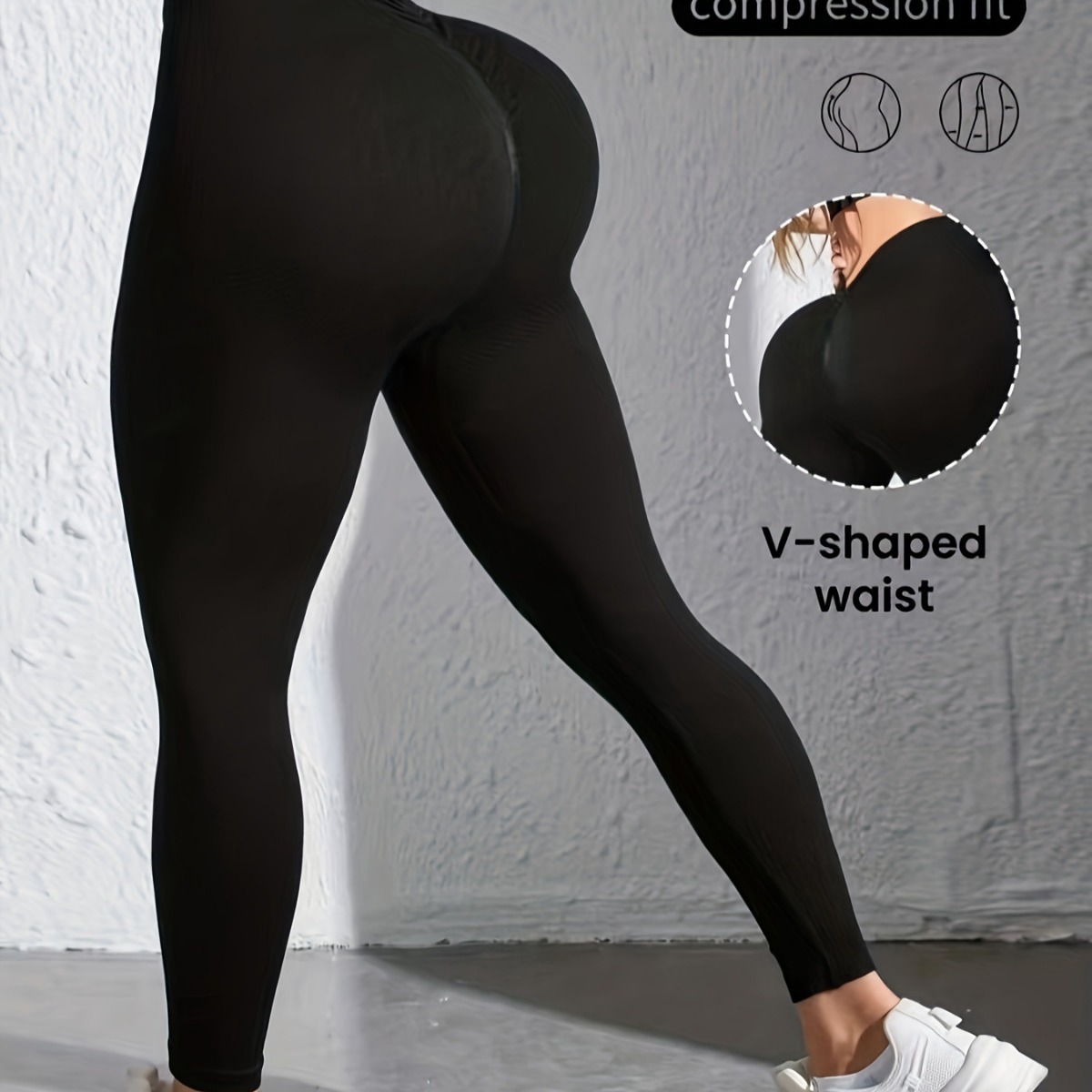 Yoga Trousers V Waist Peach Hip Fitness Women's Stretch Leggings Sweat Abdominal Slimming Sports Running