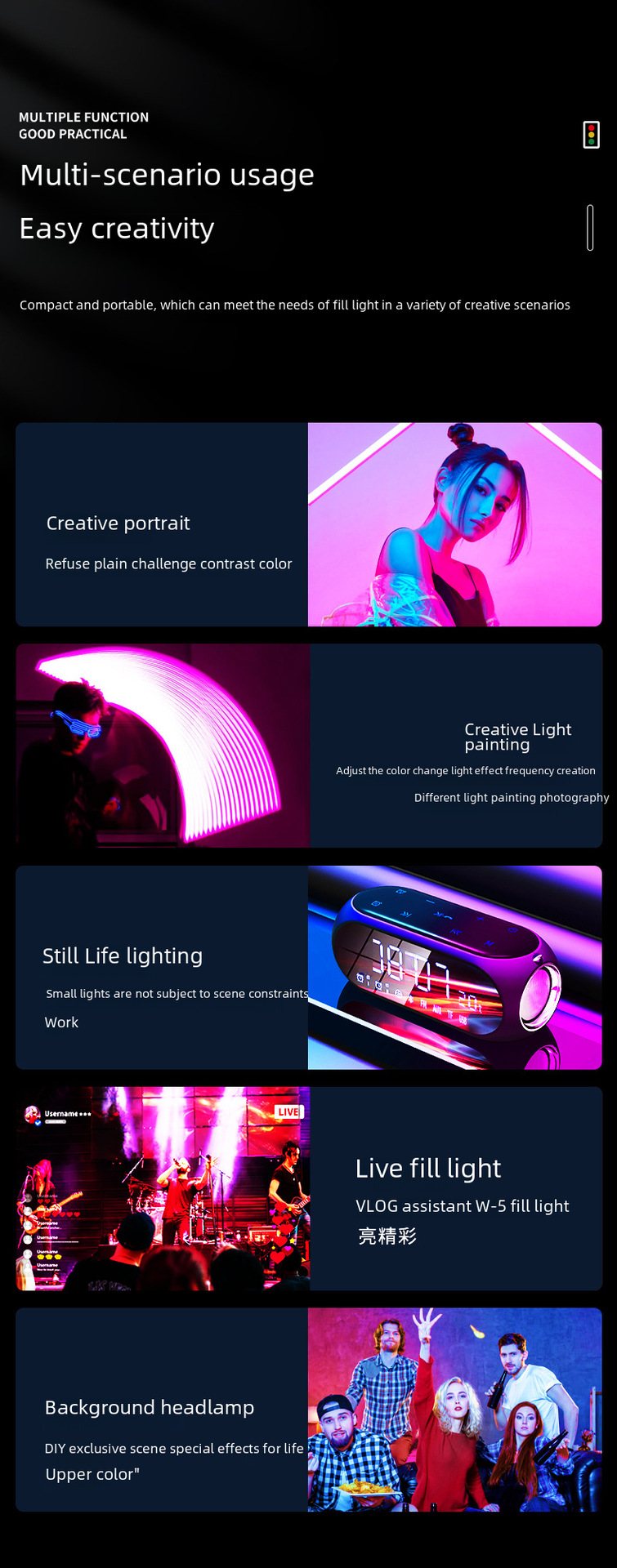 万欣W140RGB Fill Light