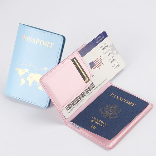 Cross-border leather passport holder for couples, new wedding gift, travel document bag, passport protector, PU passport case
