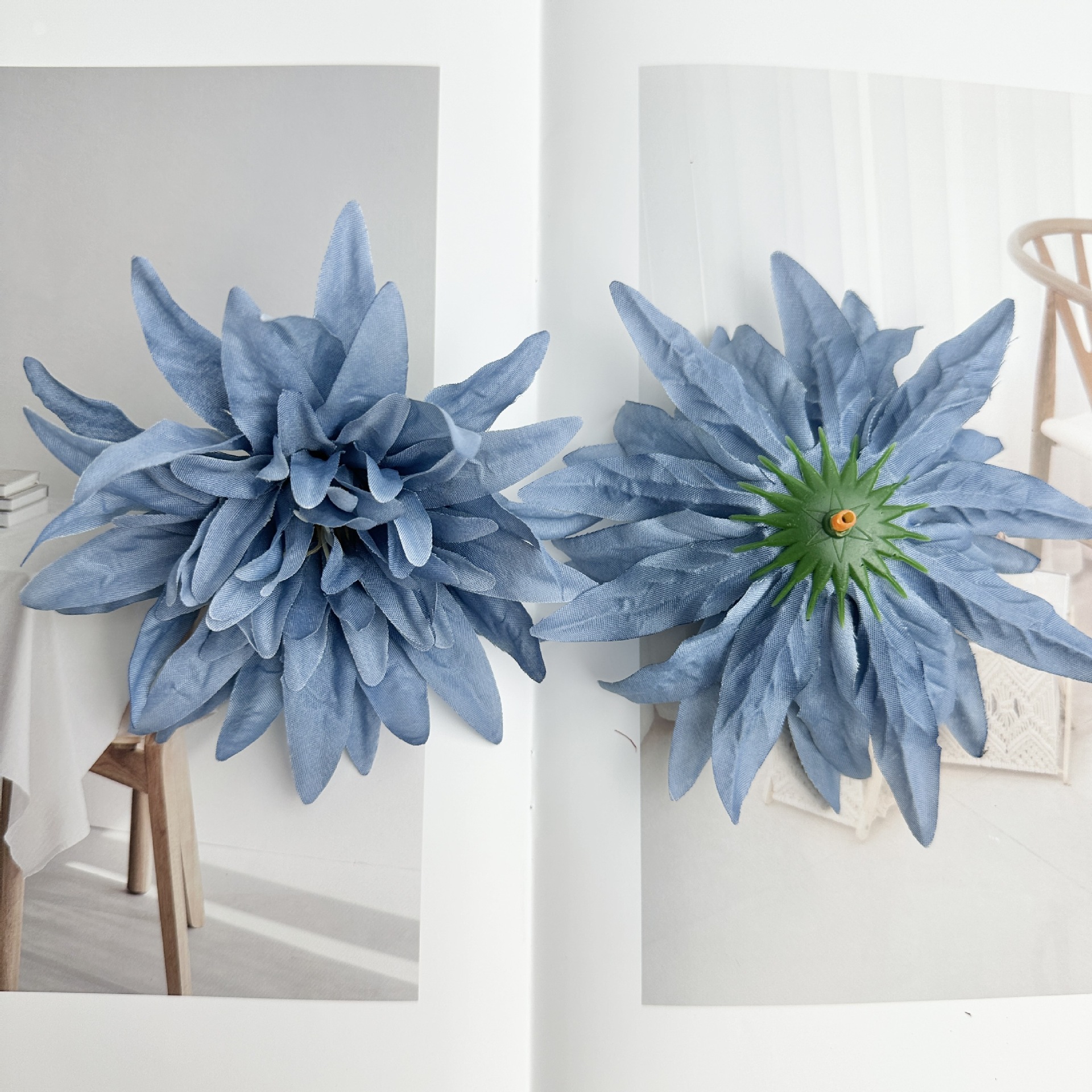 Flores de simulación llama crisantemo cabeza seda flores DIY caja de regalo material de flores de fichas de boda espacio comercial decoración prop al por mayor