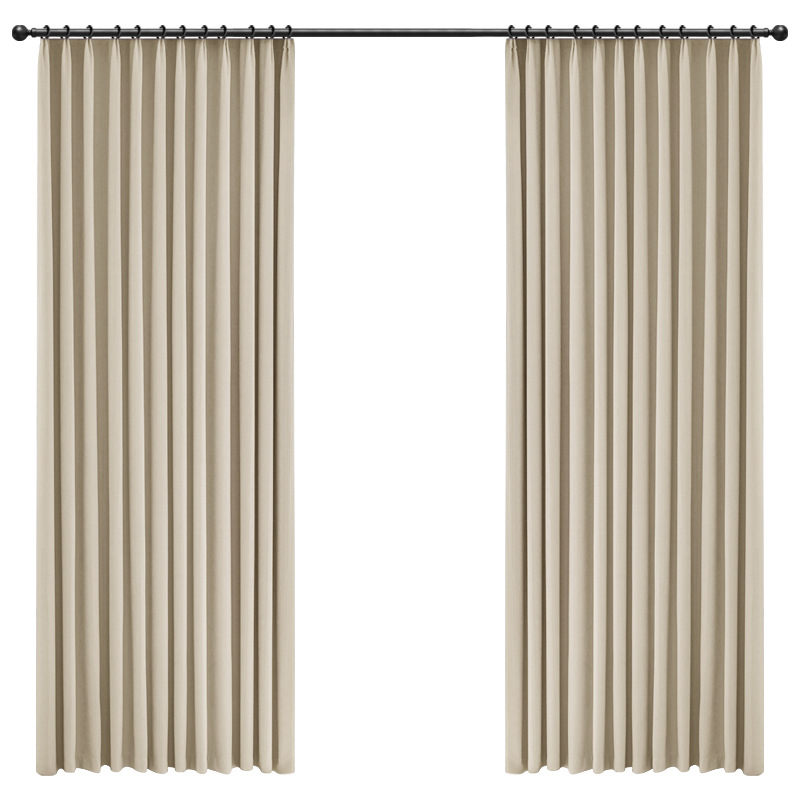 Cortinas Shaoxing al por mayor cortinas de sombra de textura de espiga de chenilla simple moderna cortinas de dormitorio de sala de estar productos terminados