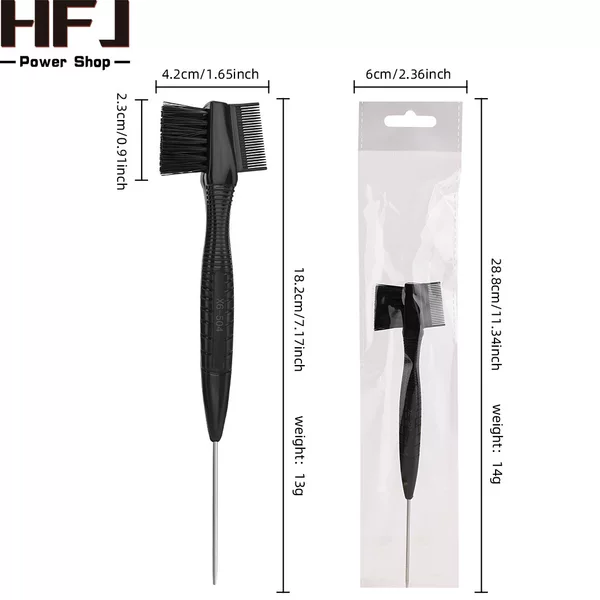 Cross-Border New Product Double-Sided Eyebrow Brush Edge Control Brush Multi-Functional Steel Needle Tip Tail Hair Brush Broken Hair Sideburns Eyebrow Brush