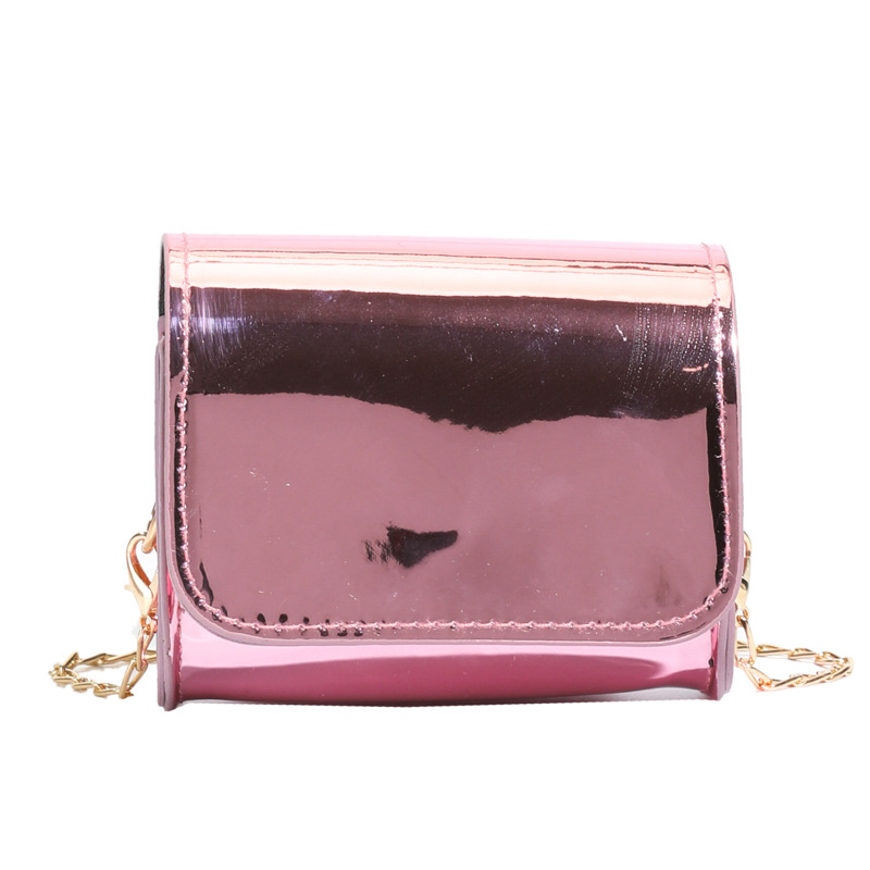 Bolso popular coreano para niños y niñas, bolso de hombro de moda láser brillante para bebés, nuevo bolso de cadena mini para niños