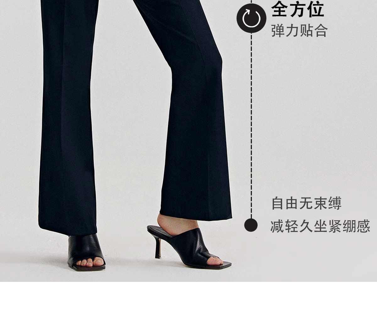 Quần culottes nữ ống rộng cạp cao dáng suông — Màu đen chi tiết 15