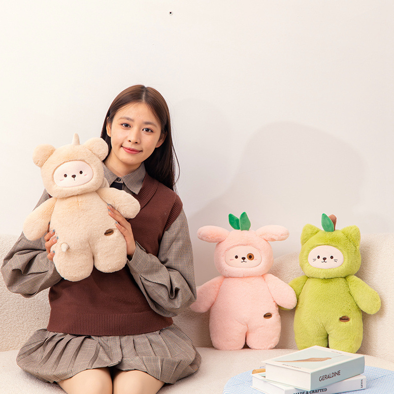 Caricatura encantadora almohada de fruta muñeca muñeca mu