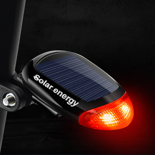 Cross-border bicycle tail light, solar charging, warning light, mountain bike night riding light, headlight and tail light set equipment