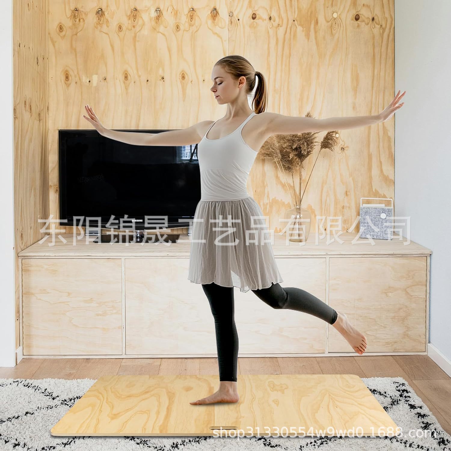 Wooden dance beginner multi-purpose dance board tap dance practice dance board home anti-skid shock absorption noise reduction
