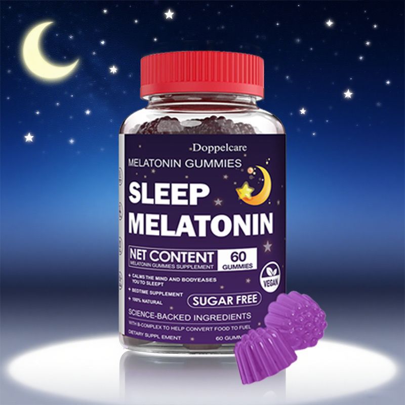 跨境TK亚马逊褪黑素睡眠软糖现货Melatonin Gummies睡眠软糖加工