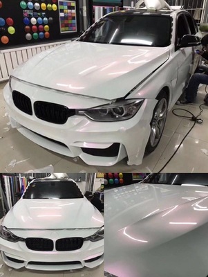 Car body color change film ceramic white chameleon bright white gradient gold red purple blue matte full car film
