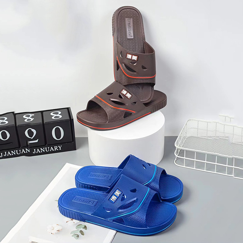 Factory Wholesale Fashionable Flat Casual Slippers Pp Plastic New Men's Slip-On Home Shoes Slide Sandals