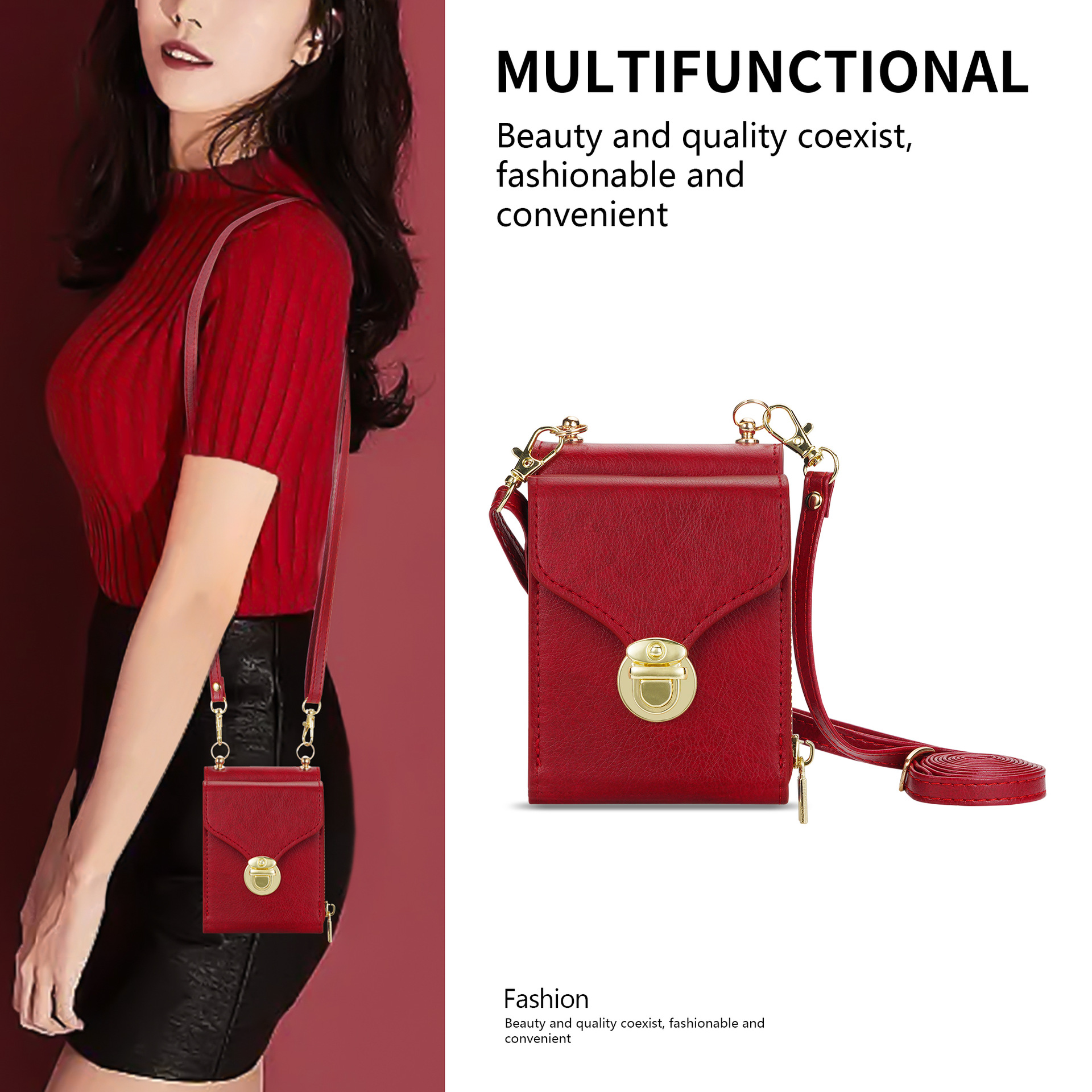 Suitable for Samsung ZFLIP4 hardware ZFLIP3 card insertion organ zipper business leather case_voghion.com