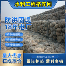 固滨笼石笼网宾格箱厂家河道铅丝石笼网景观笼网镀锌丝中选芯