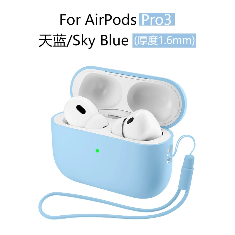 Чехол для наушников 2025 года совместим с AirPods Pro 3, силиконовый защитный чехол для наушников Apple AirPods Pro 3